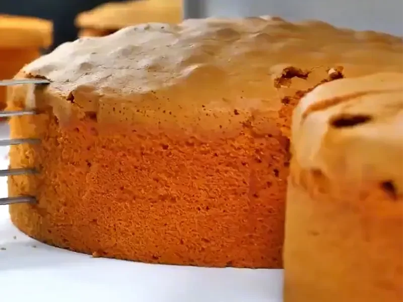 Freshly baked sponge cake made with cost-effective cake premix—ideal for automated baking lines and consistent texture control